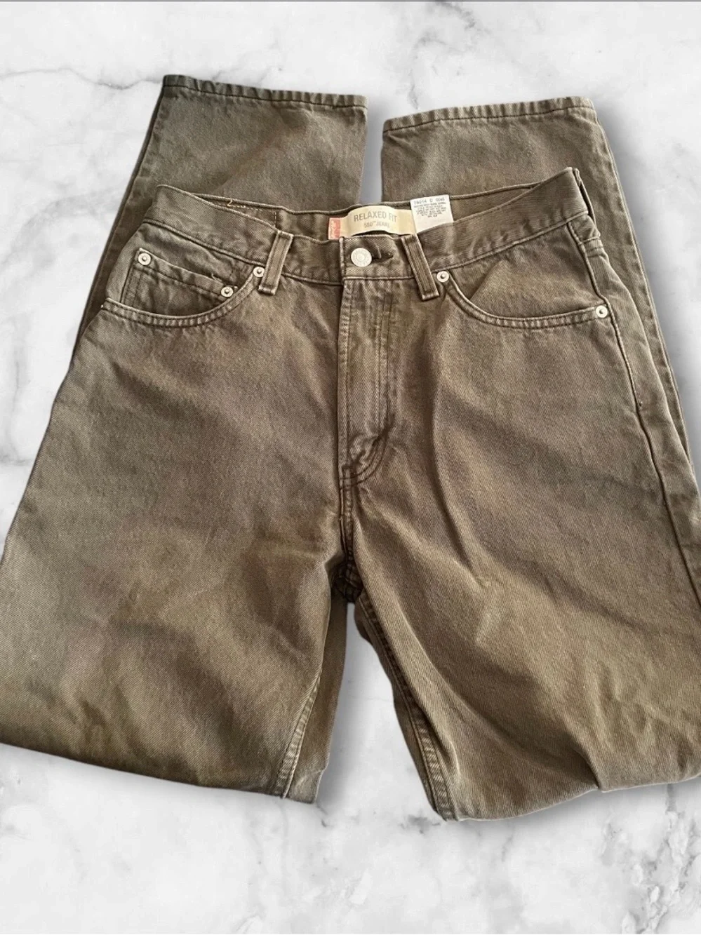 Levi's Relaxed Fit Jeans in Olive Brown